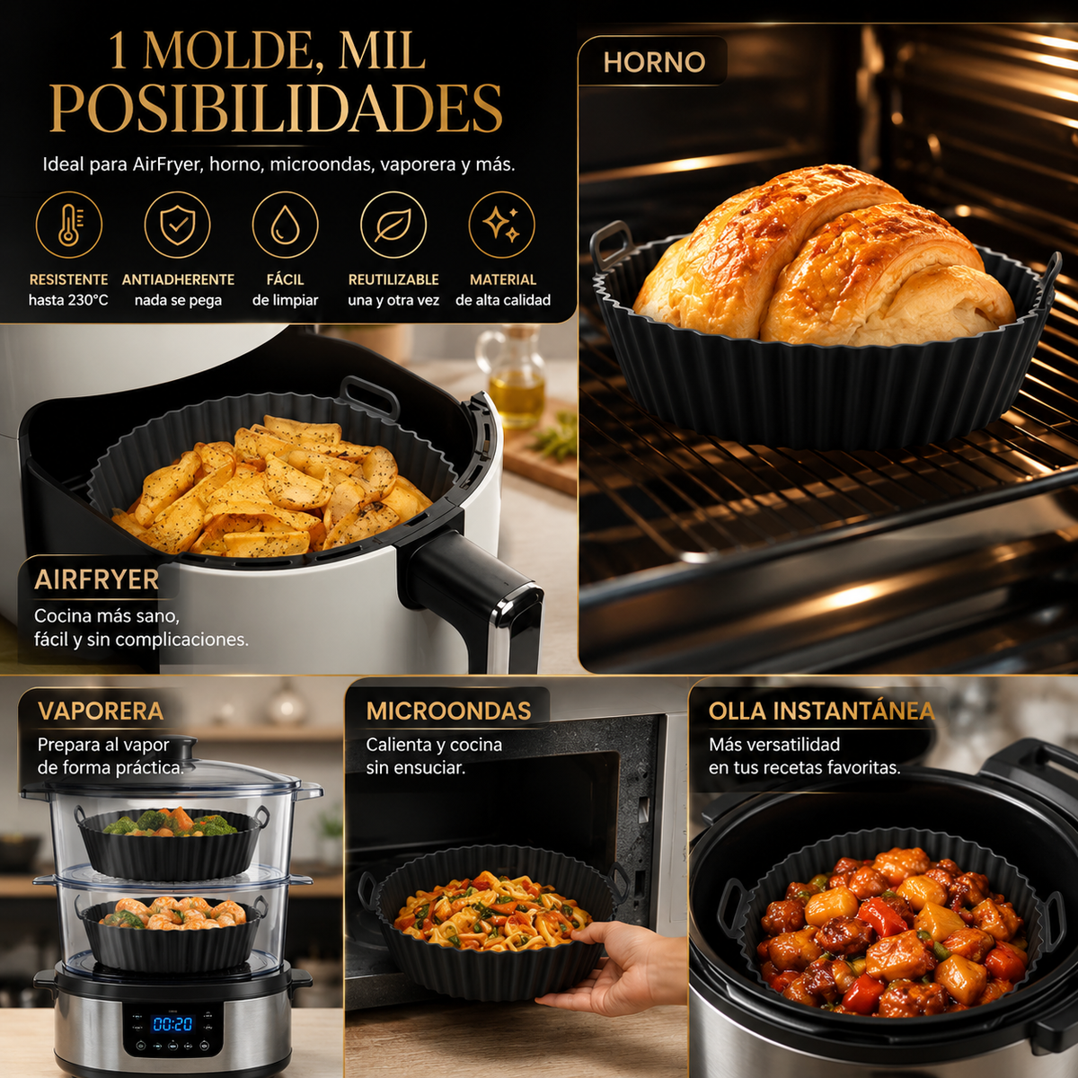 Kit x6 Moldes Multiuso